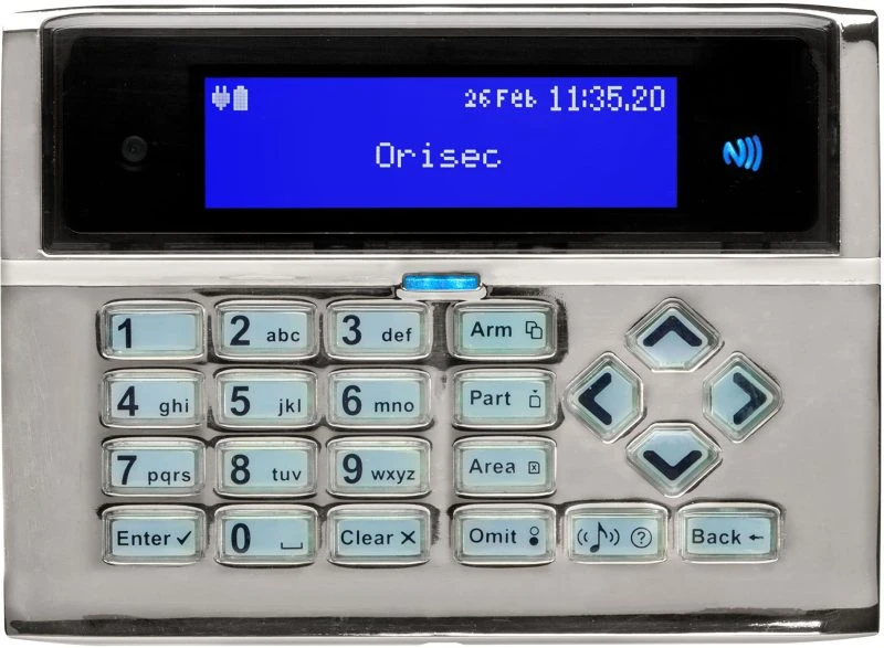 'Orisec Surface Mount Metal Keypad Plated Polished Chrome'